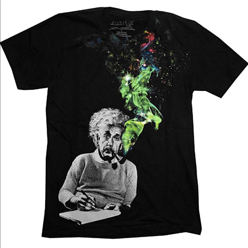 Einstein smoking pot shirt